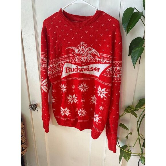 Budweiser size large red sweater - Picture 2 of 10